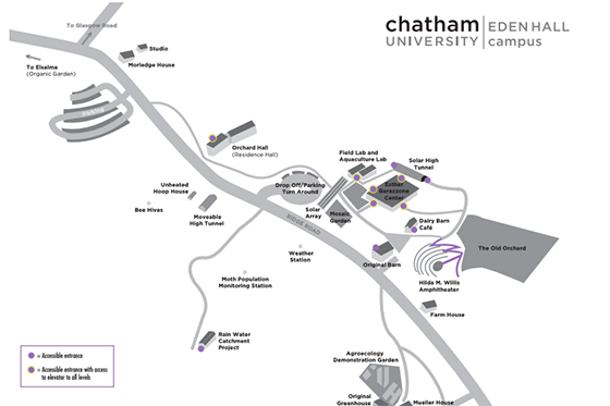 Map of the Eden Hall Campus