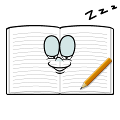 Sleeping Open Notebook