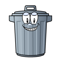Grinning Trash Can