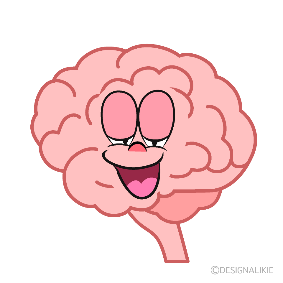 Relaxing Brain Cartoon Character Image