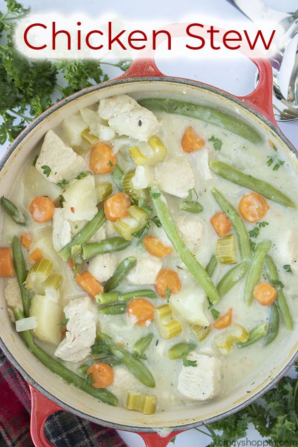 Text on image Chicken Stew