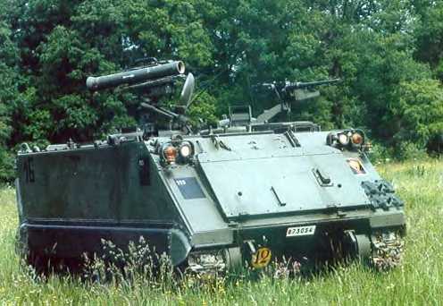 The all-terrain, swimming, air-droppable M113A3 with ATGM mount