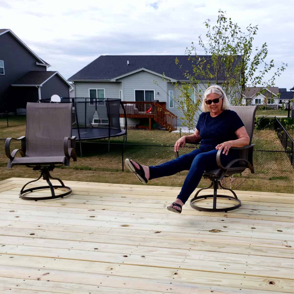 New deck and me on it