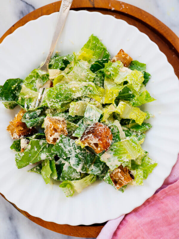 homemade Caesar salad