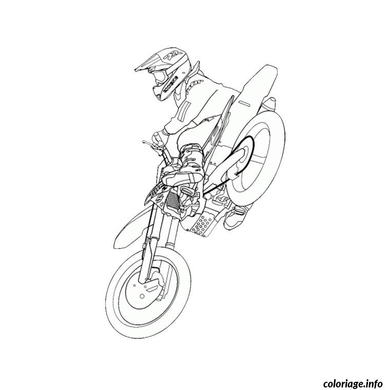 Coloriage moto cross - JeColorie.com