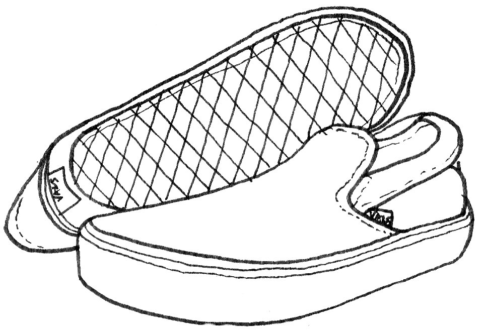 Vans shoes coloring pages