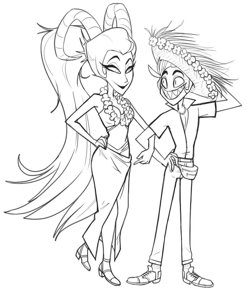 hazbin hotel coloring page