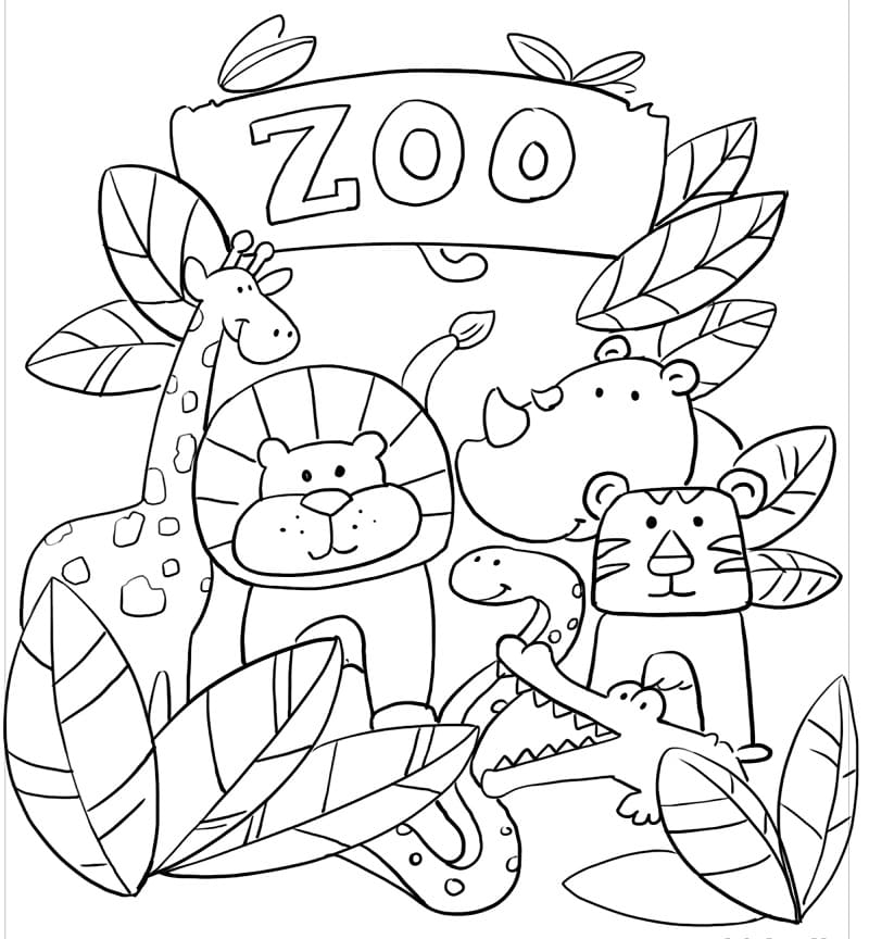 free zoo animal coloring pages for kids