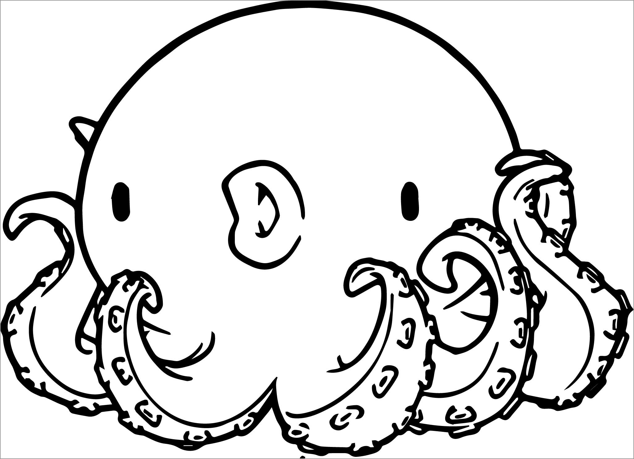 Baby Octopus Coloring Page