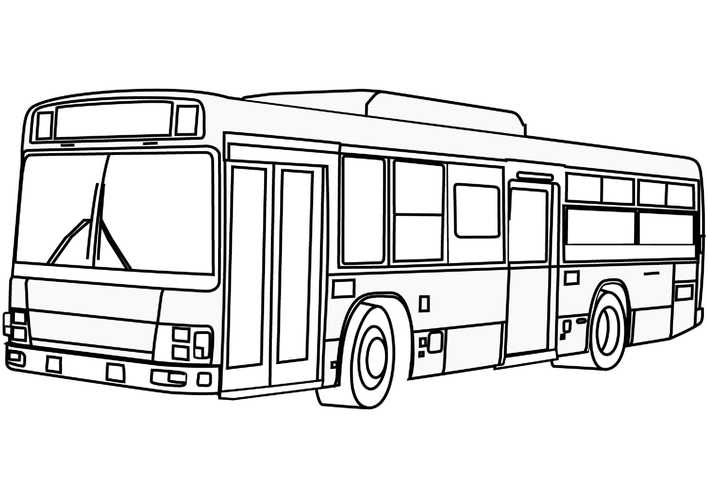 Bus coloring pages