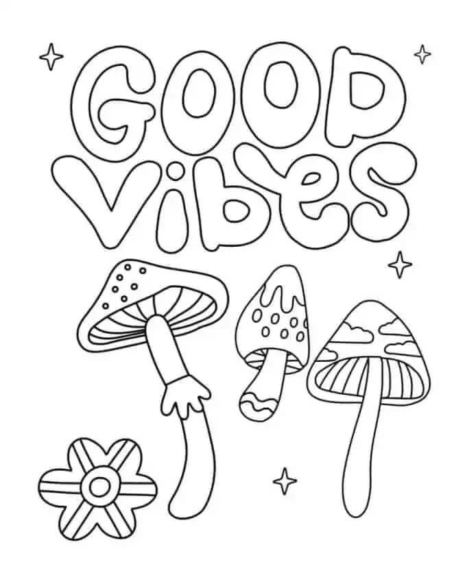 Good Vibe Trippy coloring page