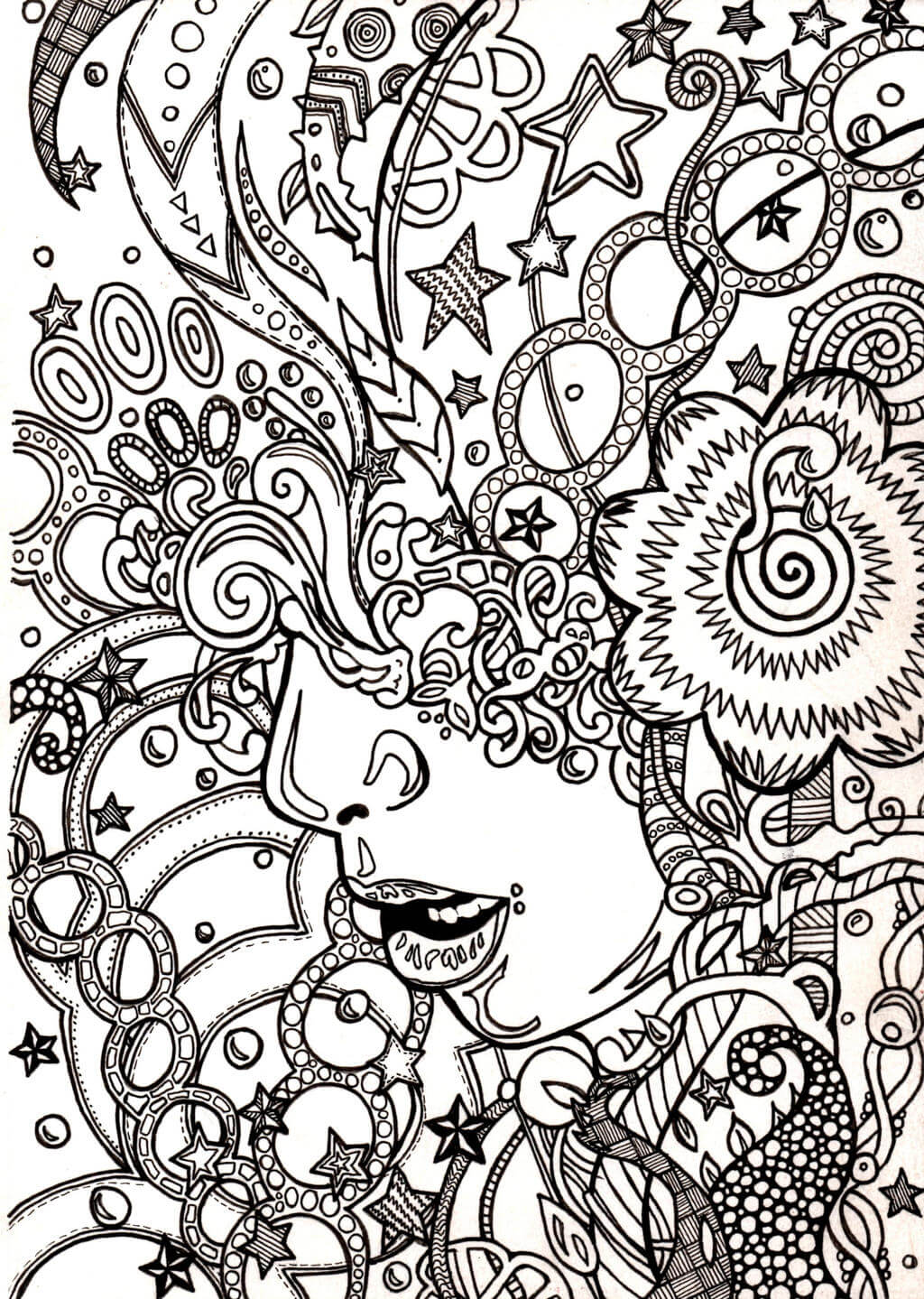 Nice Trippy coloring page