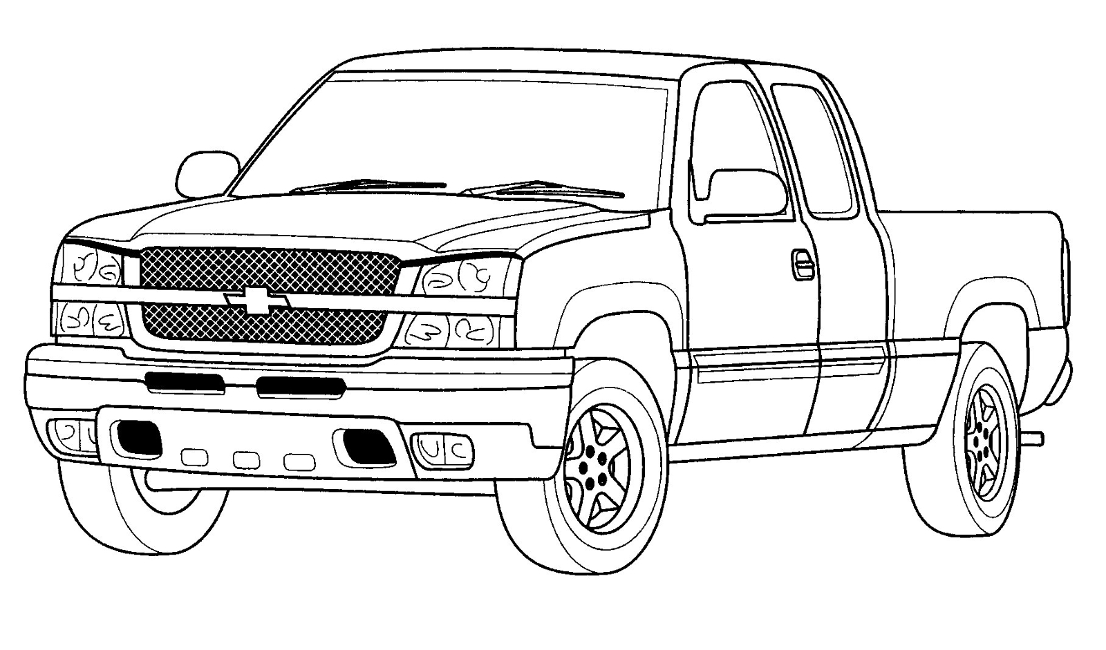 Chevy Pickup Truck Coloring Pages