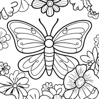 Colorful Butterfly Moth Coloring Page 15431-12160