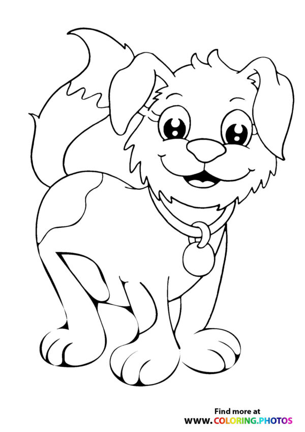 Dogs with Ice-cream coloring page for adults - Coloring Pages for kids