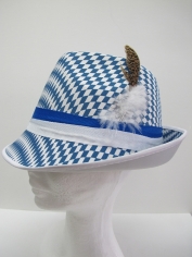 Blue German Bavarian Hat Oktoberfest Hat - Oktoberfest Costume Hat