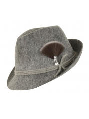 Grey German Bavarian Hat Oktoberfest Hat - Oktoberfest Costume Hat