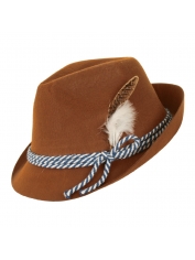 Brown Bavarian Hat Oktoberfest Hat - Oktoberfest Costume Hat