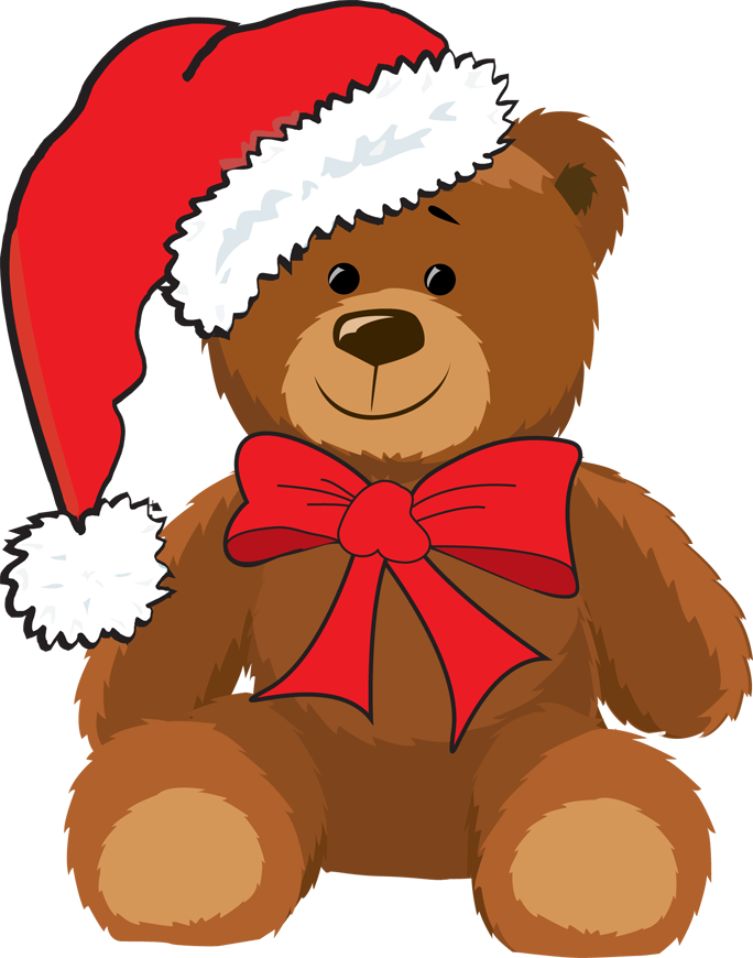 christmas teddy clipart - Clip Art Library