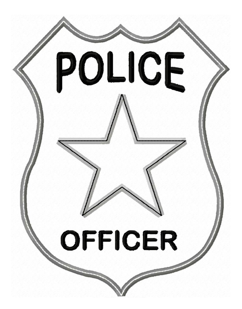 Printable Cartoon Police Badge Clip Art Library Images