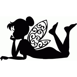 Clip Art Sitting Fairy Silhouette : Select any of these sitting fairy ...