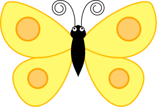 cute yellow butterfly clipart png