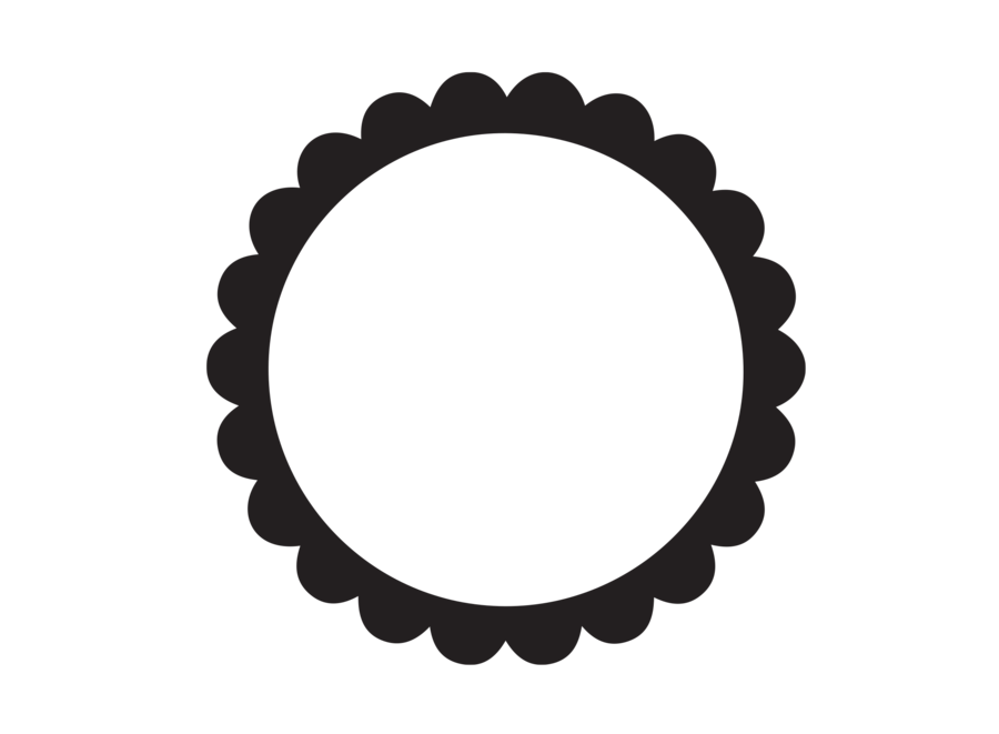 Black And White Circle Border Design Png - Design Talk