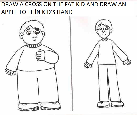 fat and thin worksheet - Clip Art Library