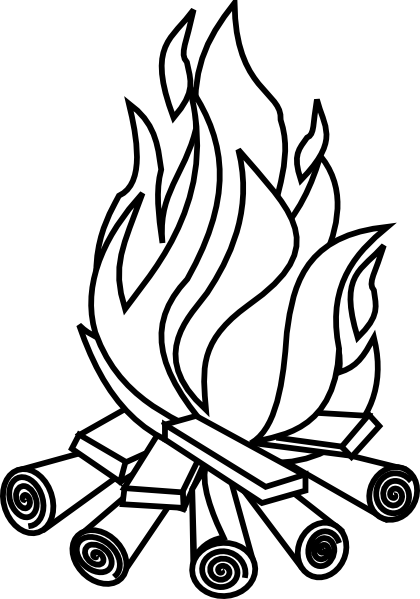 bonfire clipart black and white - Clip Art Library