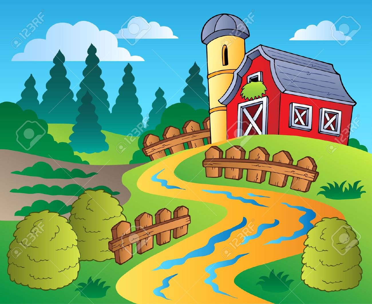 farm scene clipart - Clip Art Library