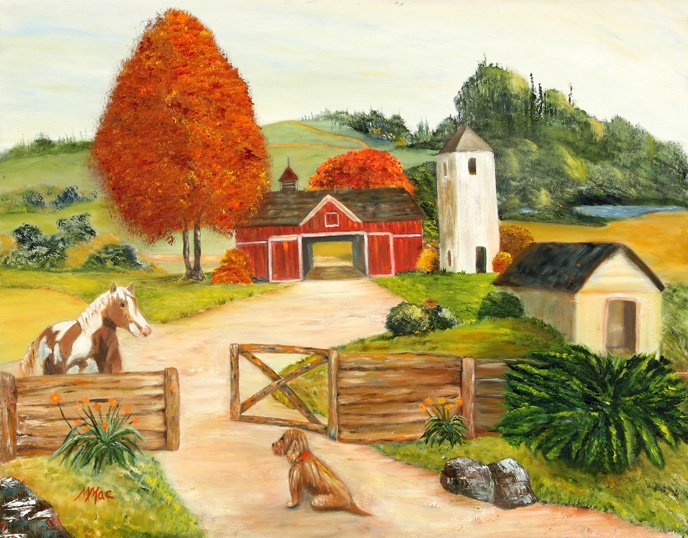 Farm Scene Clipart