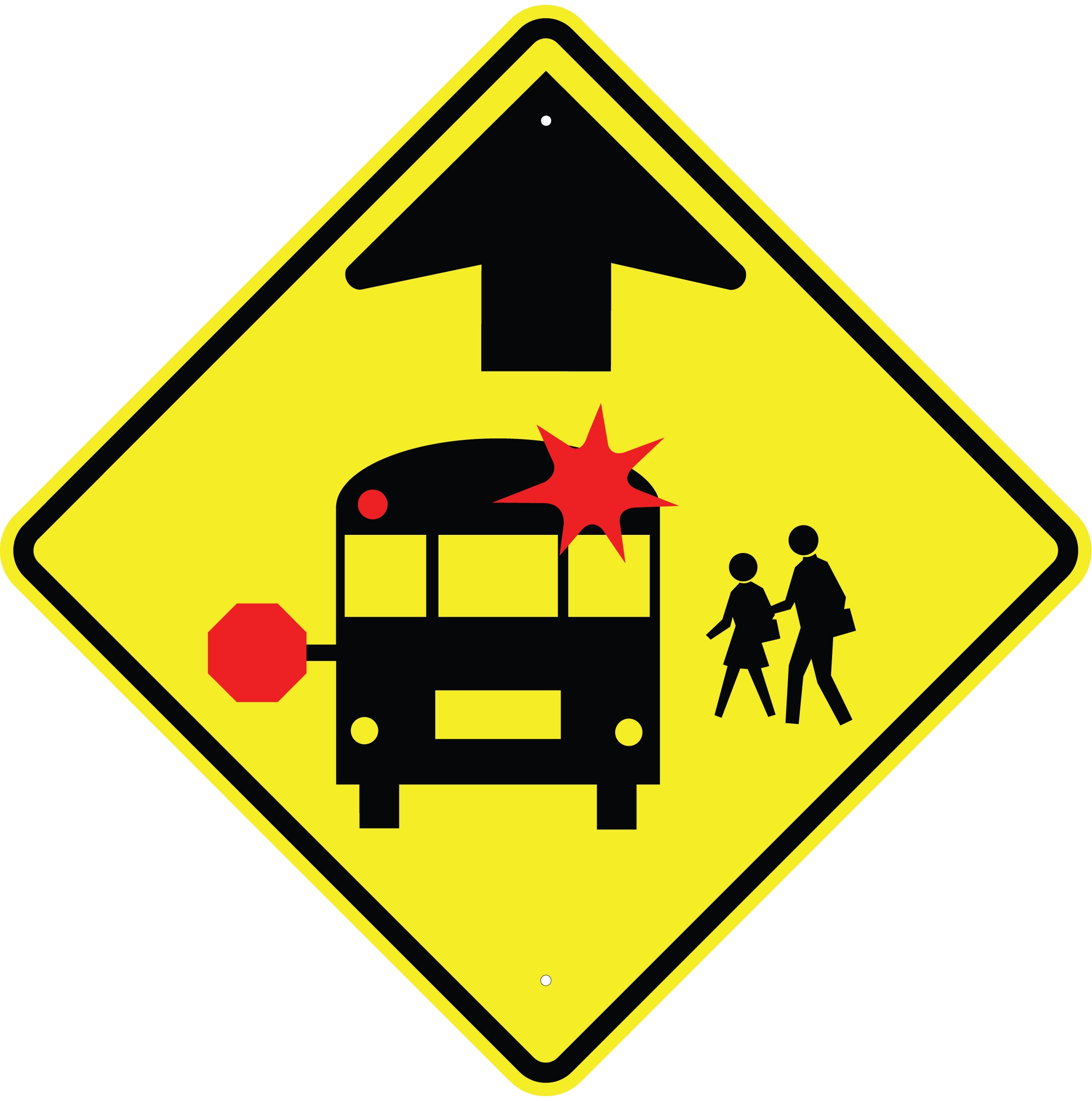 school bus stop ahead sign - Clip Art Library