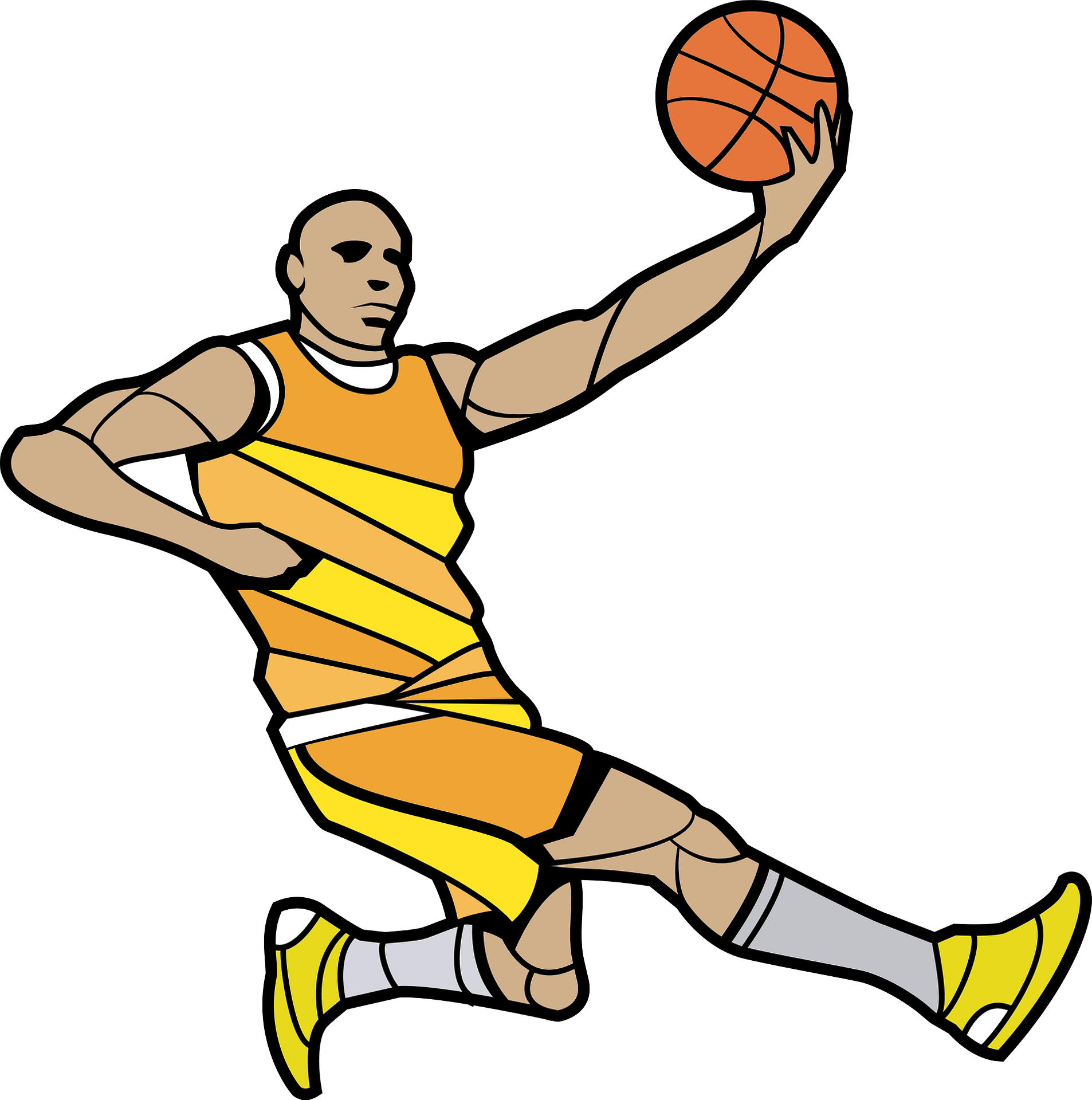 Basketball Players Silhouettes, Basketball Clipart, Digital ...