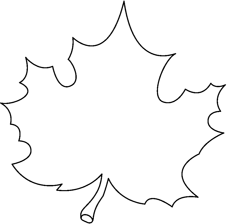 Fall leaves clip art black and white