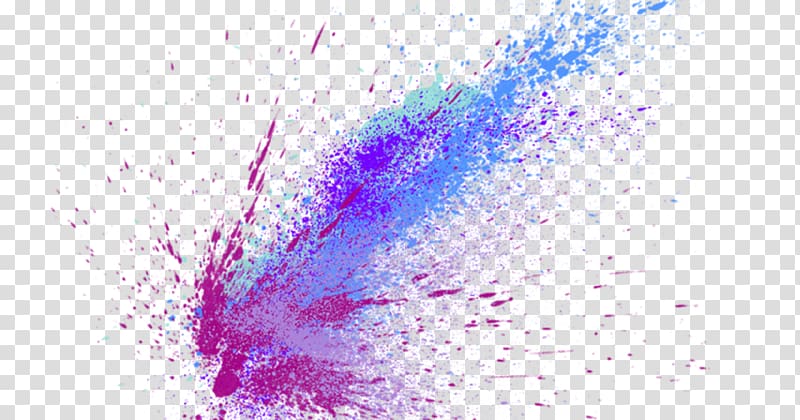 Pink, blue, and teal paint splat, Desktop PicsArt Studio.