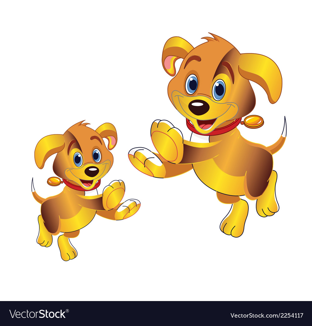 3D cartoon dog clipart.