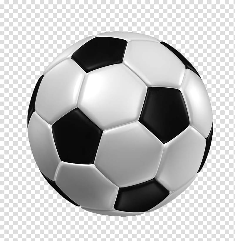 White and black soccer, Football 3D computer graphics.