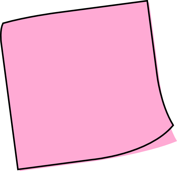 pink note.