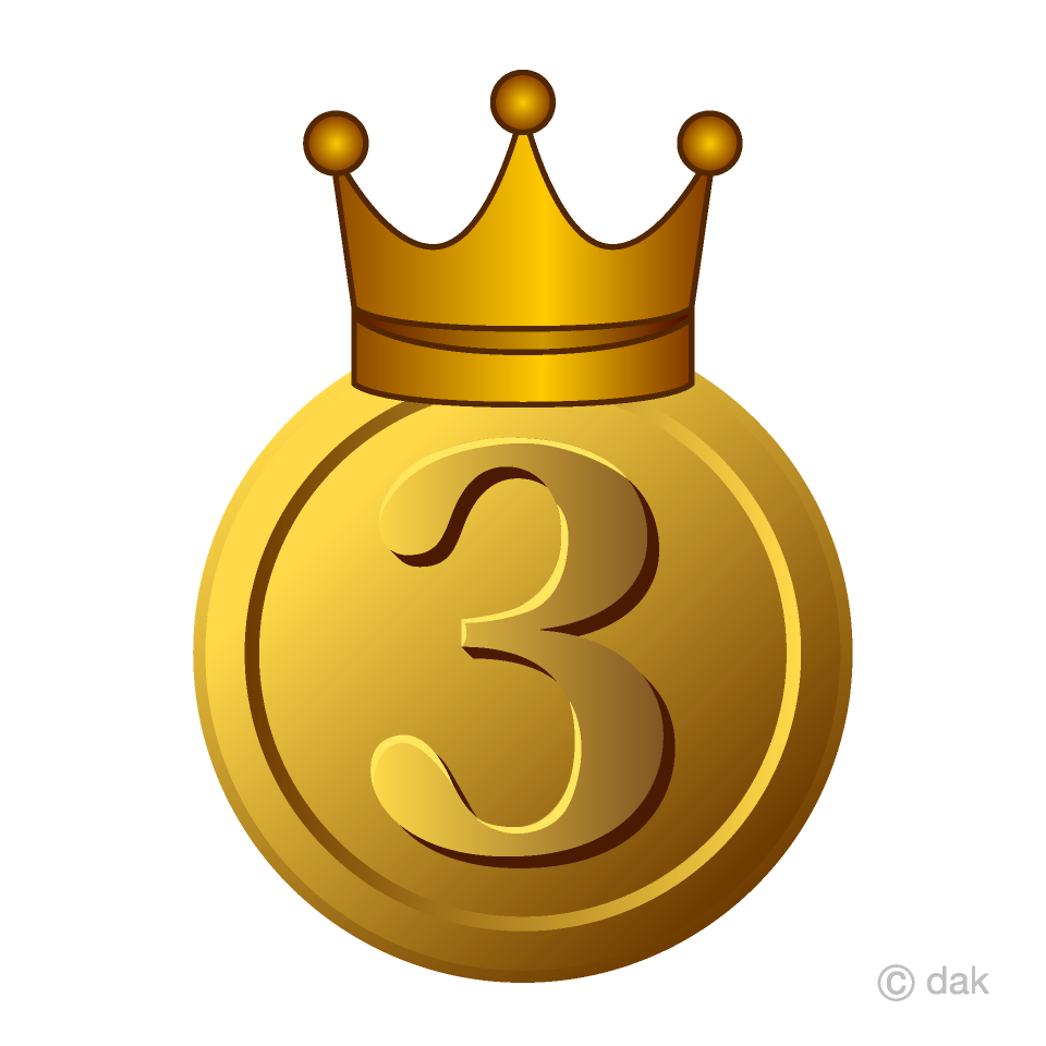 Free Copper Crown Medal in 3rd place Image｜Illustoon.