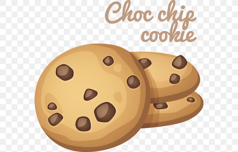 Chocolate Chip Cookie Cartoon Clip Art, PNG, 582x525px.