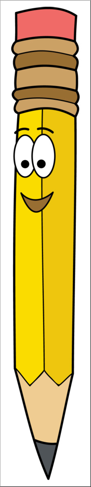 Clip Art: Cute Pencil 1 Color 2 I abcteach.com.