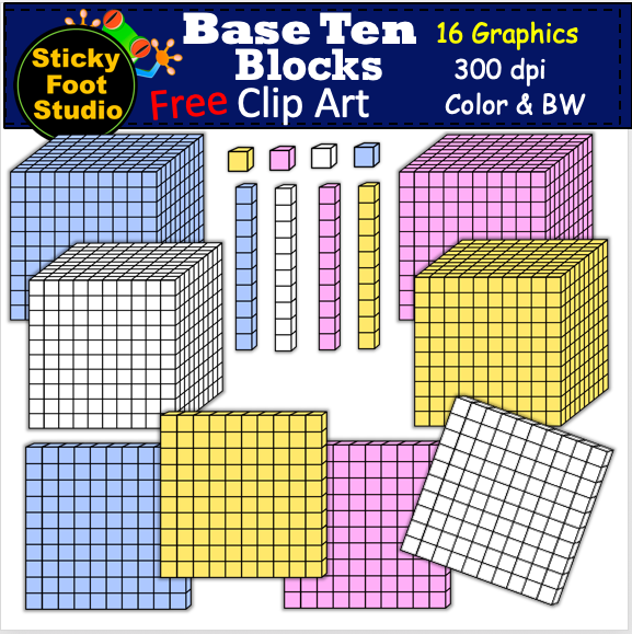 Base Ten Blocks Clip Art Group (+), HD Clipart.