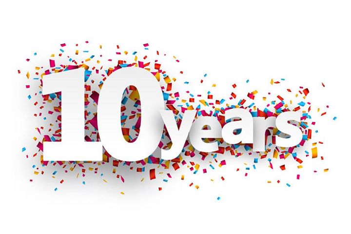 10 Year Anniversary Clipart.