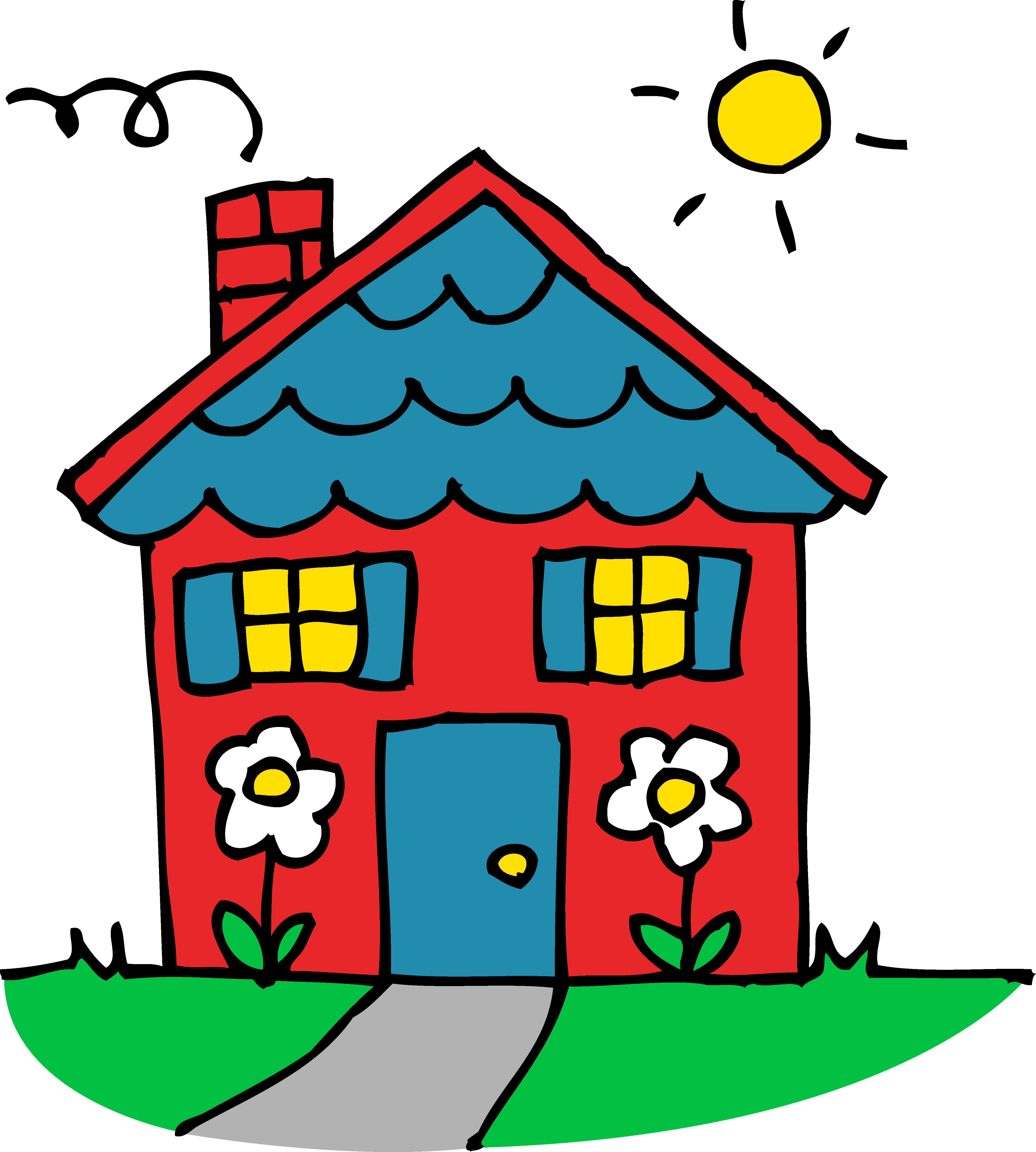 Free Cute House Clipart Image.