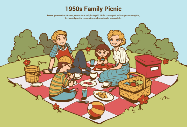 1950s Family Picnic.