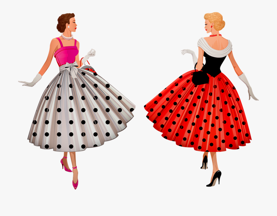 1950\'s Fashion , Transparent Cartoon, Free Cliparts.