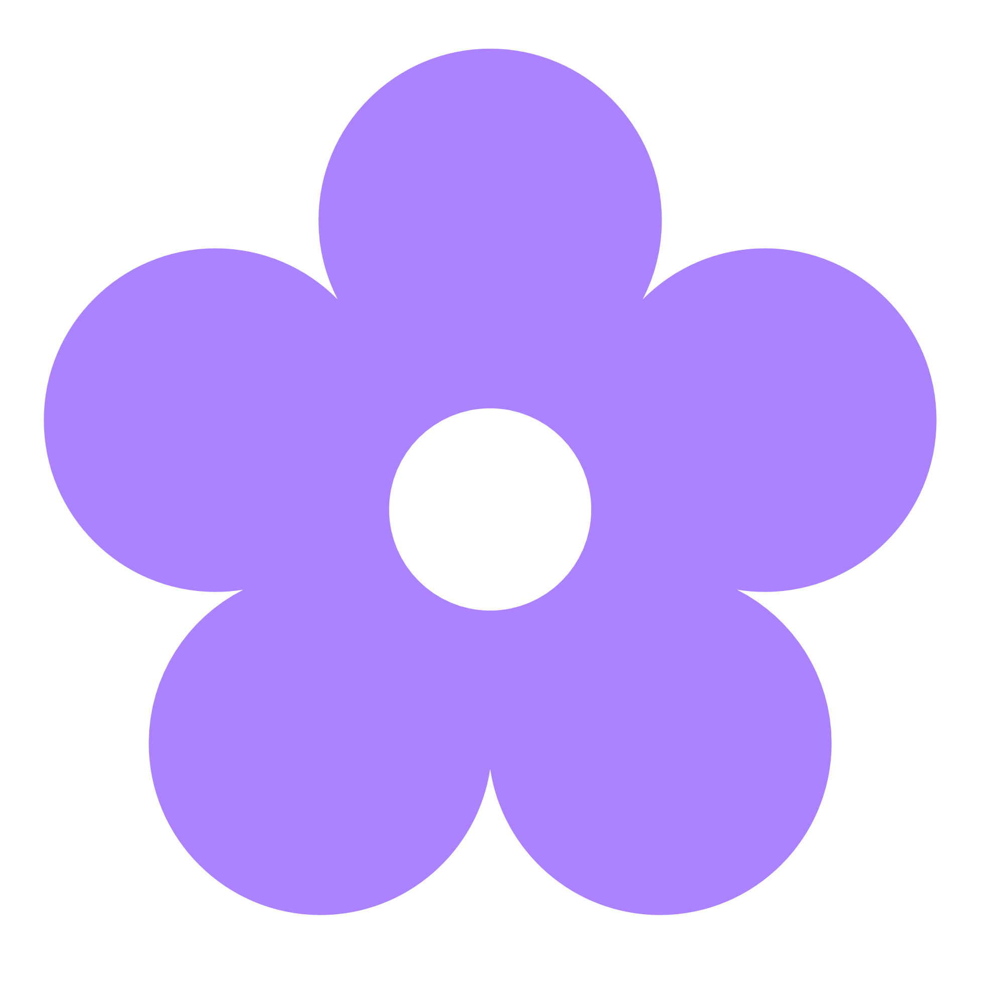 Violet Purple Flower Clip Art.