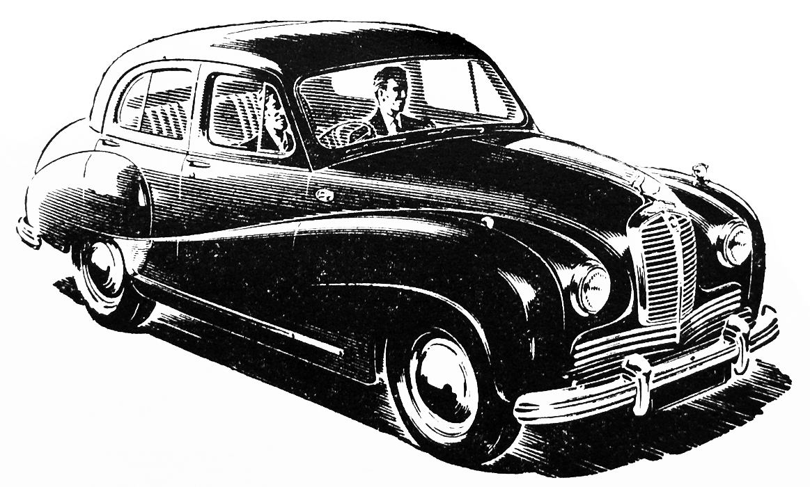 Austin car vintage clip art.