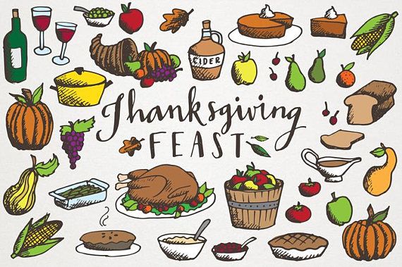 Thanksgiving Feast Clipart.