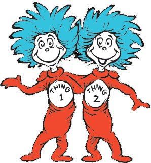 thing 1 thing 2 clipart.